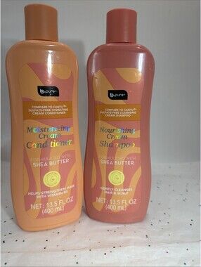 B.Pure Shea Butter Moisturizing Cream Shampoo & Conditioner Set 13.5 oz Each